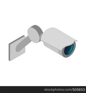 Surveillance camera icon in isometric 3d style on a white background. Surveillance camera icon, isometric 3d style