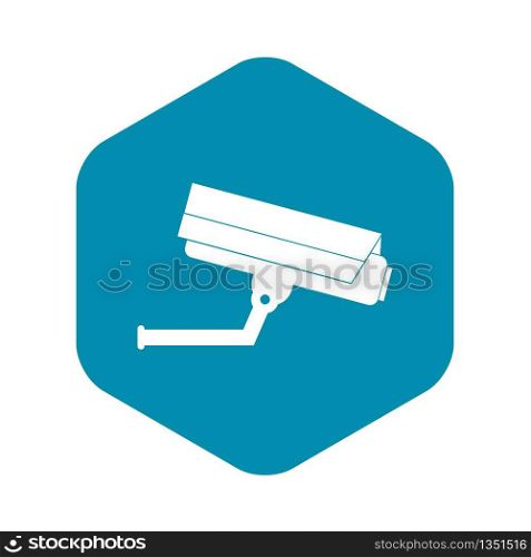Surveillance camera icon in simple style isolated on white background. Surveillance camera icon, simple style