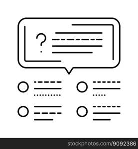 survey customer testimonial line icon vector. survey customer testimonial sign. isolated contour symbol black illustration. survey customer testimonial line icon vector illustration