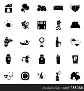 Survivor items from pm 2.5 pollution icons, stock vector