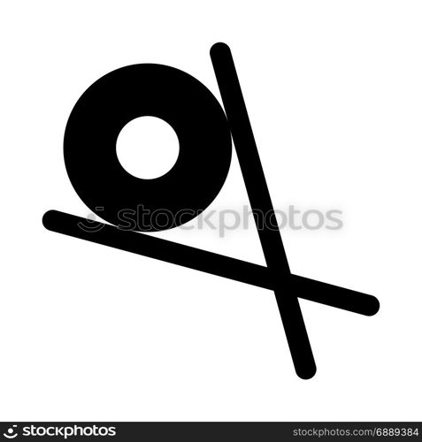 sushi chopsticks, icon on isolated background