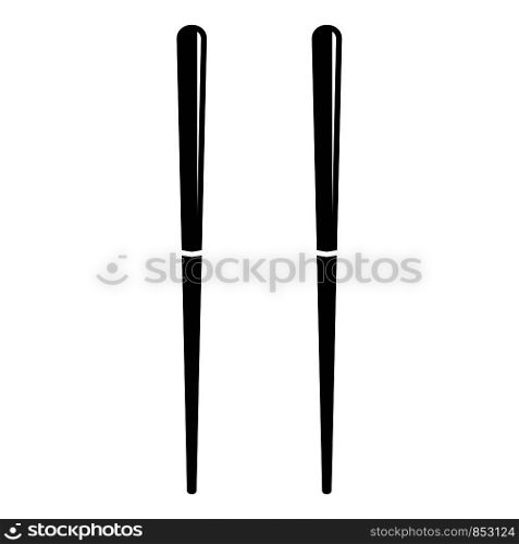 Sushi chopsticks icon. Simple illustration of sushi chopsticks vector icon for web design isolated on white background. Sushi chopsticks icon, simple style