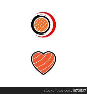 sushi japan Vector icon design illustration Template