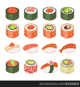 Sushi roll icon cartoon vector. Soy sauce. Sushi eat roll. Sushi roll icon cartoon vector. Soy sauce