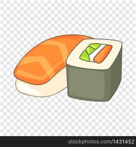 Sushi rolls icon. Cartoon illustration of sushi rolls vector icon for web design. Sushi rolls icon, cartoon style