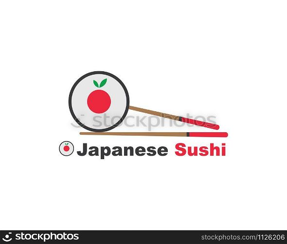 sushi vector icon label illustration design template