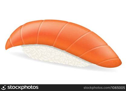 sushi with salmon vector illustration isolated on white background