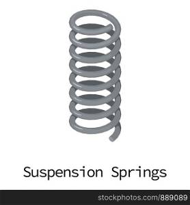 Suspension spring icon. Isometric illustration of suspension spring vector icon for web. Suspension spring icon, isometric 3d style
