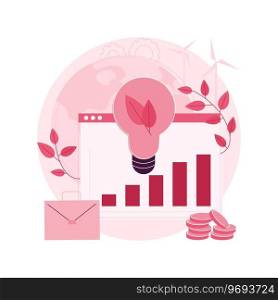 Sustainable business abstract concept vector illustration. Environmentally friendly, smart city, save ecosystem, future business strategy, green activity, sustainable industry abstract metaphor.. Sustainable business abstract concept vector illustration.