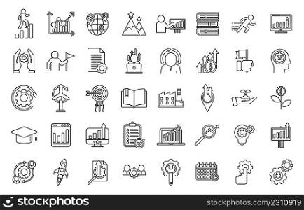 Sustainable development icons set outline vector. Goal security. Poverty city. Sustainable development icons set outline vector. Goal security