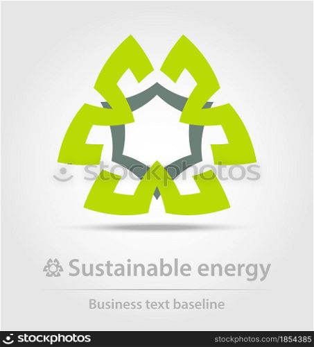 Sustainable energy business icon for creative design tasks. Sustainable energy business icon