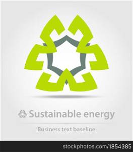 Sustainable energy business icon for creative design tasks. Sustainable energy business icon