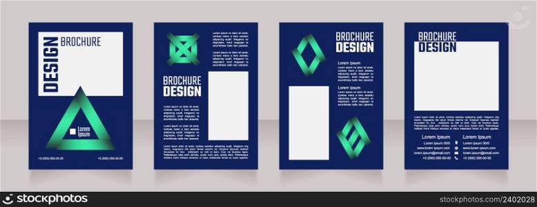 Sustainable sources blank brochure design. Template set with copy space for text. Premade corporate reports collection. Editable 4 paper pages. Teco Light, Semibold, Arial Regular fonts used. Sustainable sources blank brochure design
