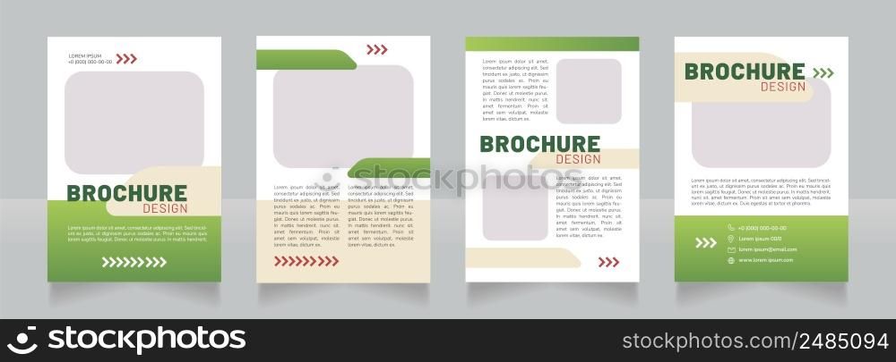 Sustainable transport blank brochure design. Template set with copy space for text. Premade corporate reports collection. Editable 4 paper pages. Barlow Black, Regular, Nunito Light fonts used. Sustainable transport blank brochure design