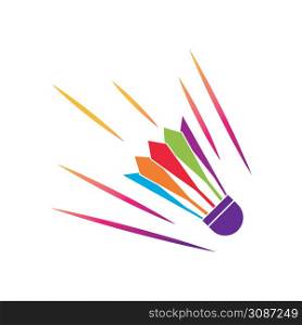 Suttle cock badminton logo illustration vector design