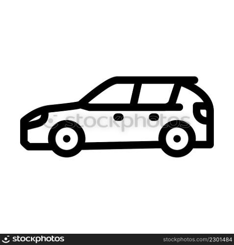 suv car type body line icon vector. suv car type body sign. isolated contour symbol black illustration. suv car type body line icon vector illustration