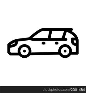 suv car type body line icon vector. suv car type body sign. isolated contour symbol black illustration. suv car type body line icon vector illustration
