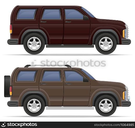 suv car vector illustration isolated on white background