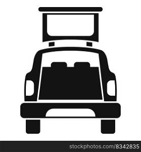 Suv trunk icon simple vector. Vehicle door. Travel back. Suv trunk icon simple vector. Vehicle door