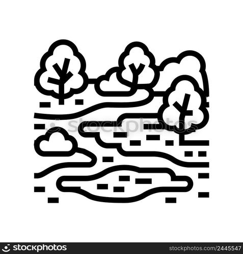 sw&nature line icon vector. sw&nature sign. isolated contour symbol black illustration. sw&nature line icon vector illustration