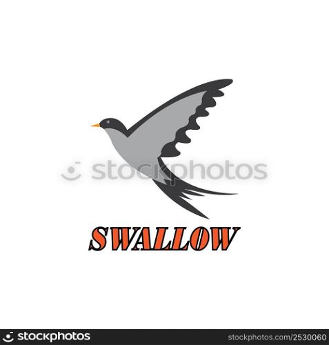 swallow icon logo vector design template