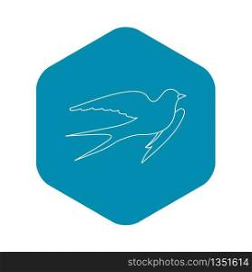 Swallow icon. Outline illustration of swallow vector icon for web. Swallow icon, outline style