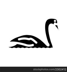 swan bird glyph icon vector. swan bird sign. isolated contour symbol black illustration. swan bird glyph icon vector illustration