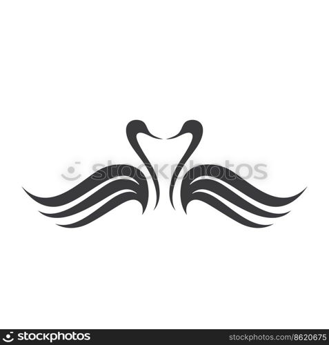 Swan Icon Template Vector Illustration