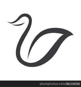 Swan Icon Template Vector Illustration