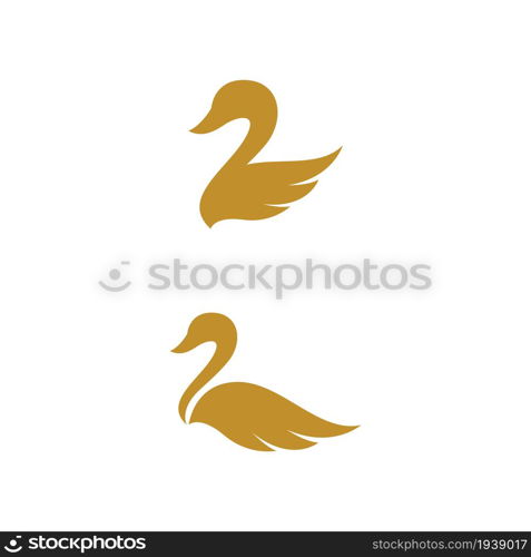 Swan icon Template vector illustration design