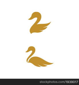 Swan icon Template vector illustration design