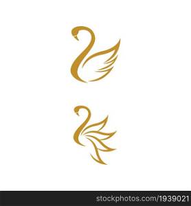 Swan icon Template vector illustration design