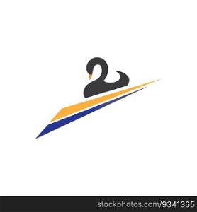 Swan logo and symbol images illustration design