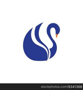 Swan logo and symbol images illustration design