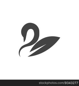 Swan logo and symbol images illustration design