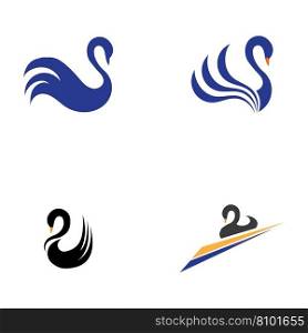 Swan logo and symbol set images illustration design