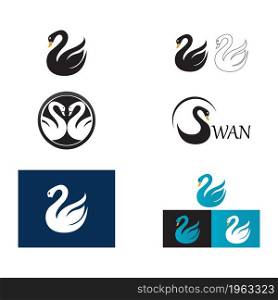 Swan logo Template design illustration