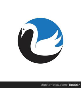 Swan logo Template vector illustration design