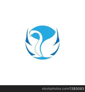 Swan logo Template vector illustration design