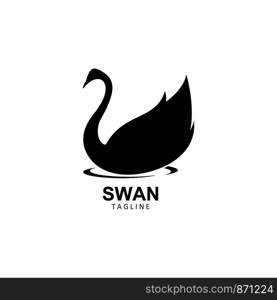 Swan logo Template vector illustration design