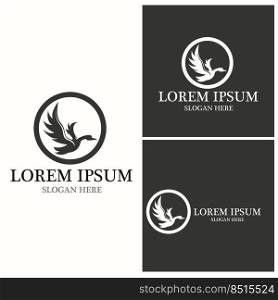 Swan logo vector template illustration