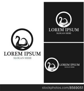 Swan logo vector template illustration