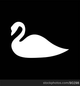 Swan white color icon .. Swan it is white color icon .