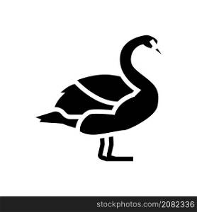 swan wild bird glyph icon vector. swan wild bird sign. isolated contour symbol black illustration. swan wild bird glyph icon vector illustration