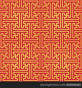 swastika ornament seamless pattern. vector gold color design hinduism swastika ornament red decoration background seamless pattern