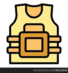 Swat vest icon outline vector. Military protection. Security design color flat. Swat vest icon vector flat