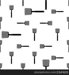 Swatter Icon Seamless Pattern, Insect Swatter Icon, Zapper, Fly Killing Device Vector Art Illustration