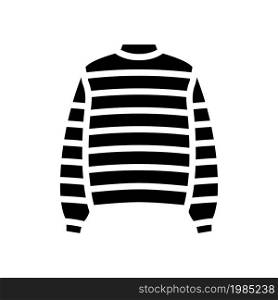 sweater textile clothes glyph icon vector. sweater textile clothes sign. isolated contour symbol black illustration. sweater textile clothes glyph icon vector illustration