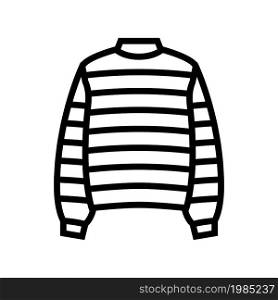 sweater textile clothes line icon vector. sweater textile clothes sign. isolated contour symbol black illustration. sweater textile clothes line icon vector illustration
