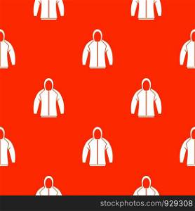 Sweatshirt pattern repeat seamless in orange color for any design. Vector geometric illustration. Sweatshirt pattern seamless